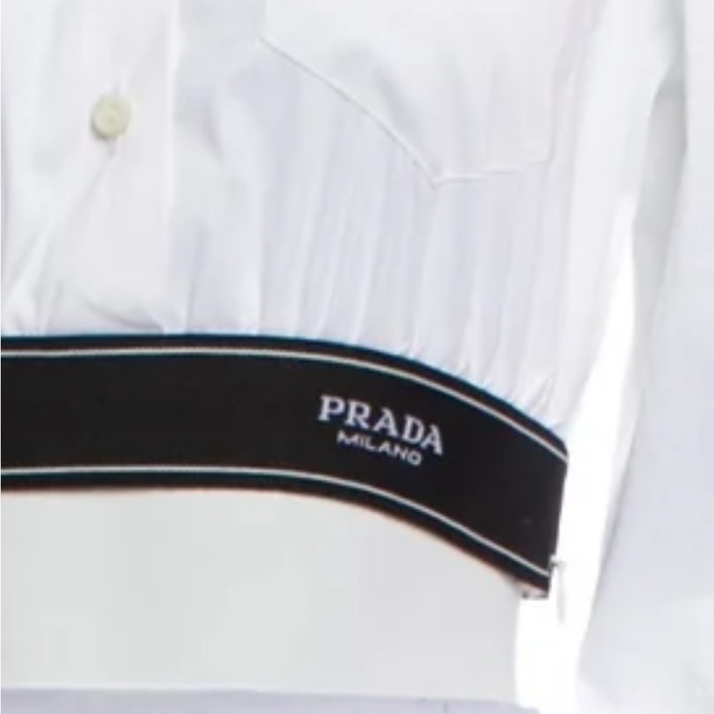 Prada White Casual Button Down Shirt